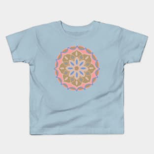 MOSAIQUE Boho Exotic Abstract Mediterranean Floral Mandala Pastel Pink Blue Cream - UnBlink Studio by Jackie Tahara Kids T-Shirt